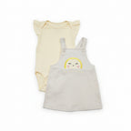 Conjunto Body E Salopete Fakini Bebê Feminino
