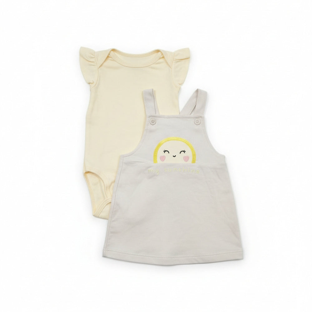 Conjunto Body E Salopete Fakini Bebê Feminino