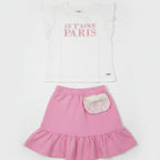 Conjunto Camiseta Manga Curta E Shorts-Saia Fakini Infantil Feminino