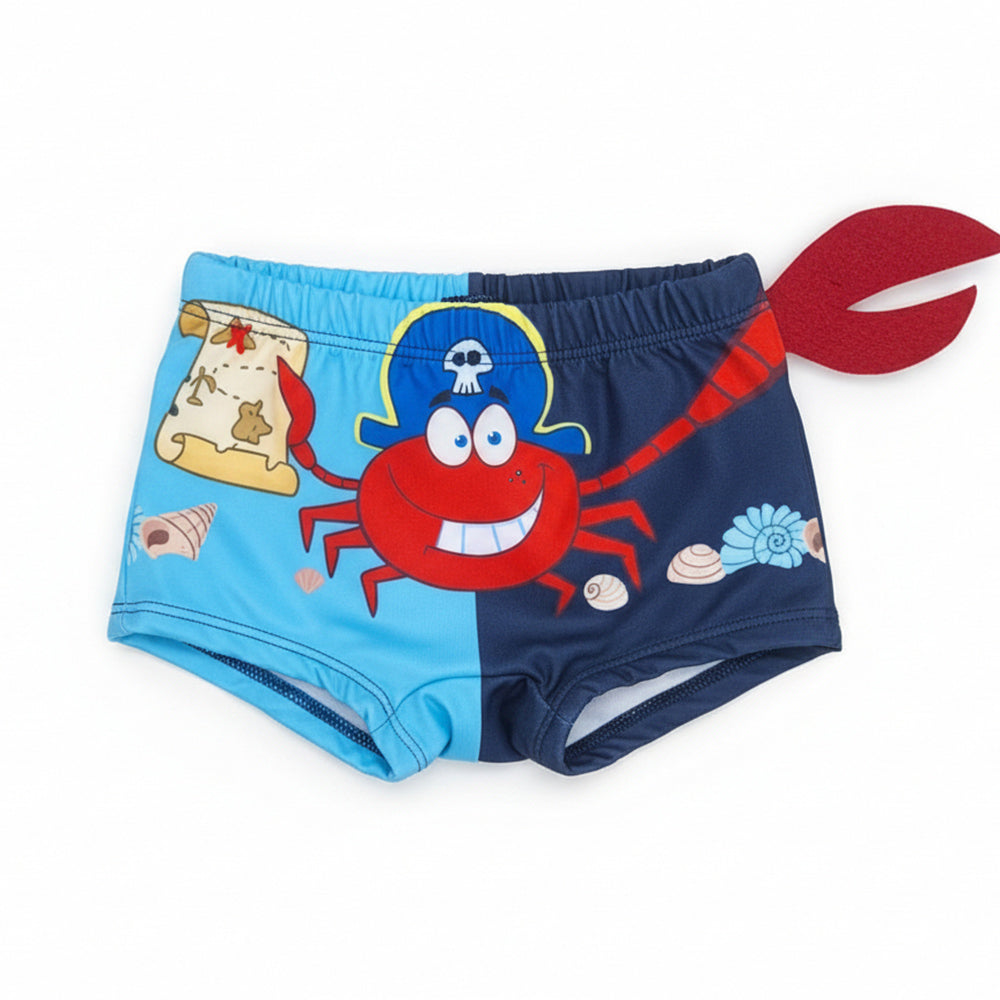 Sunga Fakini Infantil Estampada Com Proteção UV Moda Praia Masculina