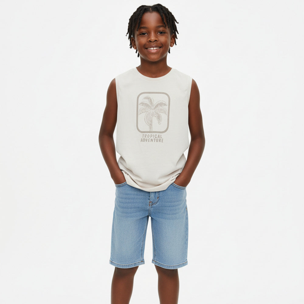 Camiseta Regata Fakini Infantil Estampada Masculina