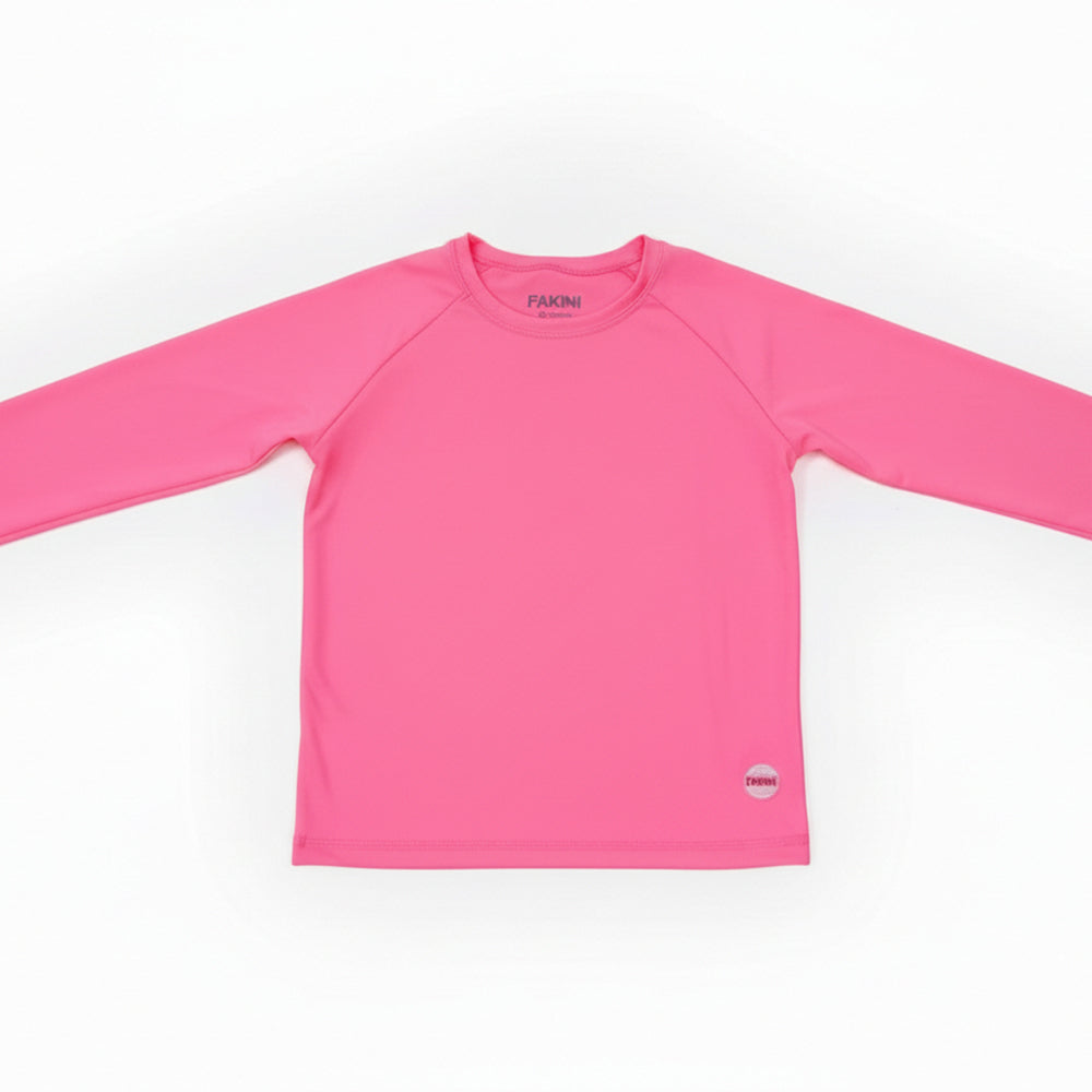 Camiseta Manga Longa Com Proteção UV Fakini Infantil Moda Praia Unissex