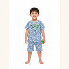 Conjunto De Pijama Camiseta Manga Curta E Shorts Fakini Infantil Masculino