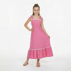 Vestido Midi Fakini Infantil Com Alça De Amarrar Feminino