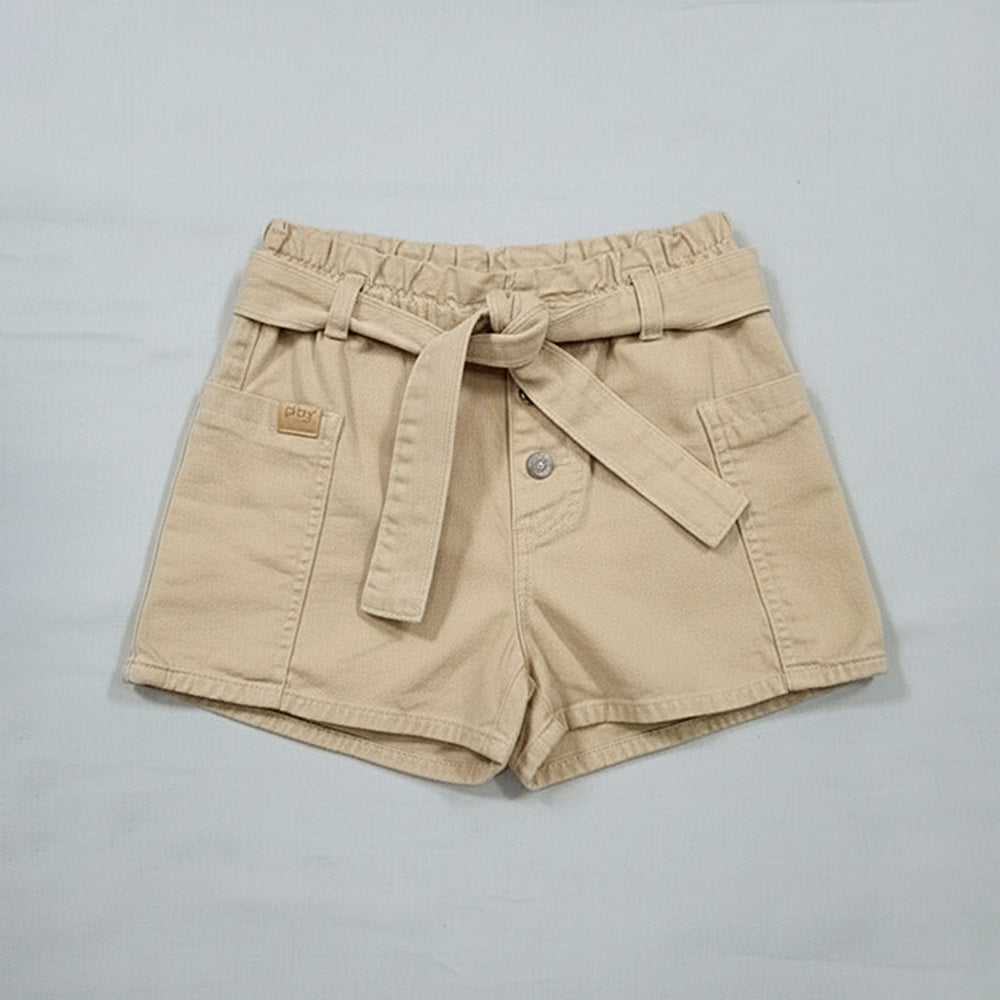 Shorts Sarja 3 Botões Bege Playground Feminino