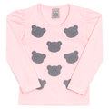 Blusinha Manga Longa Ursinhos Lollipop Randa Mundu - Feminina