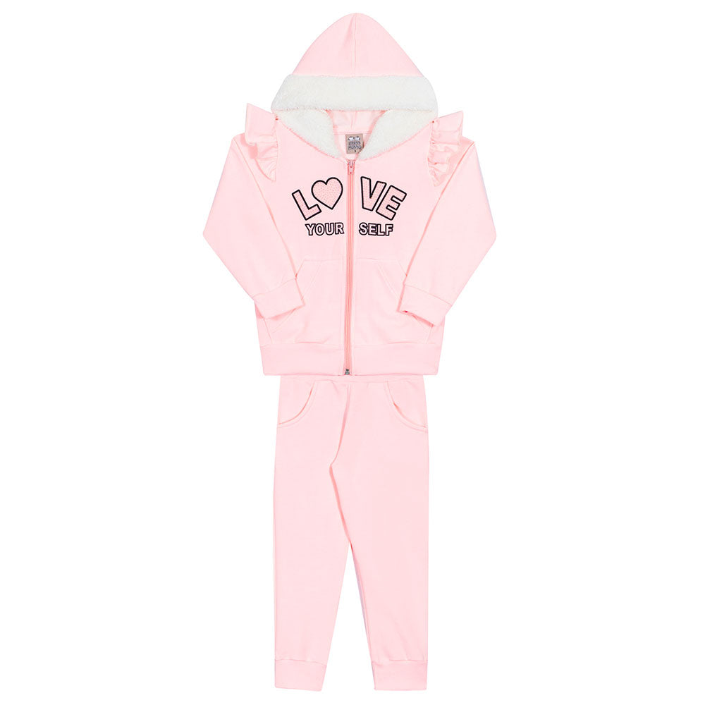 Conjunto Moletom com Jaqueta Love Yourself Lollipop Randa Mundu - Feminino