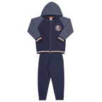 Conjunto Moletom Jaqueta com Capuz Marinho Randa Mundu - Masculino