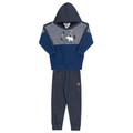 Conjunto Moletom Blusa com Capuz Azul e Mescla Randa Mundu - Masculino