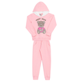 Conjunto Manga Longa Moletom Teddy Bear Rosa Randa Mundu - Feminino