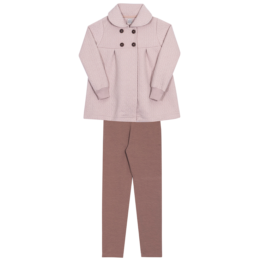 Conjunto Casaco Matelasse Grão Randa Mundu - Feminino