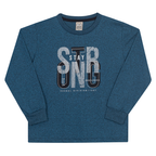 Camiseta Manga Longa Stay Strong Azul Randa Mundu - Masculina