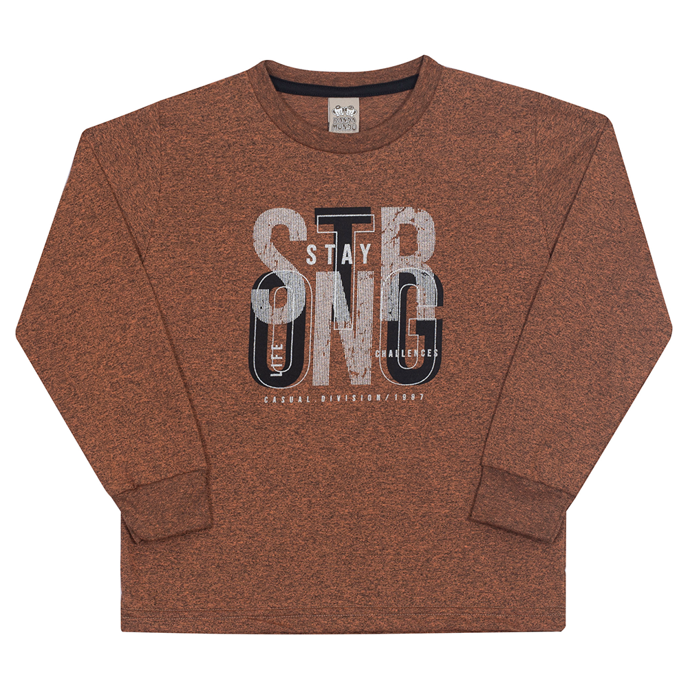 Camiseta Manga Longa Stay Strong Orange Randa Mundu - Masculina