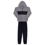 Conjunto Manga Longa Moletom Capuz Leader Granito Randa Mundu - Masculino