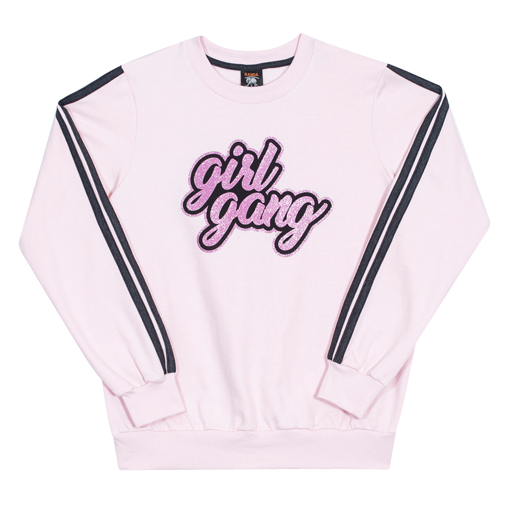 Blusa Moletom Girl Gang Rosa Cake Randa Mundu - Feminina