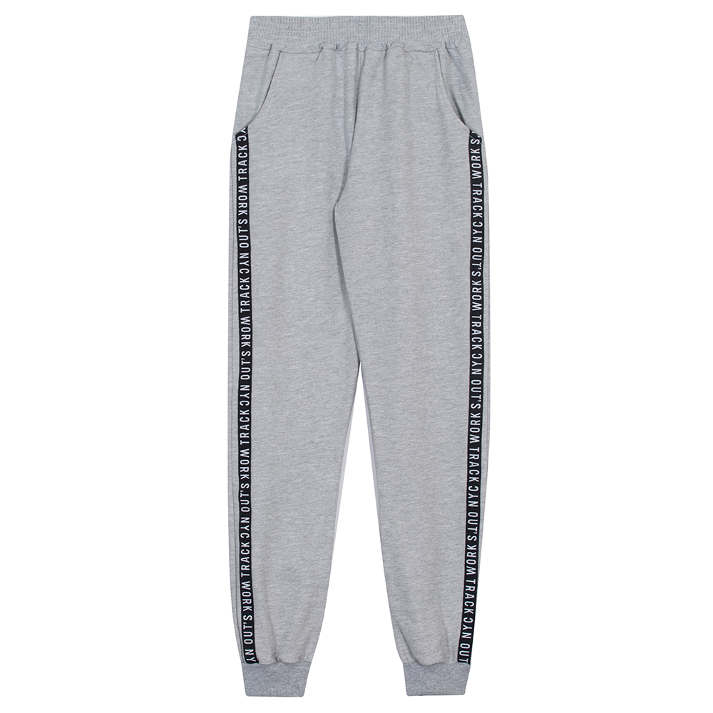 Calça Moletom Peluciado Mescla Faixa Lateral Randa Mundu - Masculina