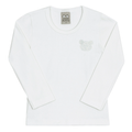Blusinha Manga Longa com Strass Off White Randa Mundu - Feminina