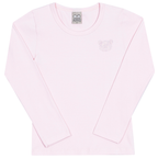 Blusinha Manga Longa com Strass Rosa Cake Randa Mundu - Feminina