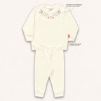 Conjunto Moletom Blusão e Calça Bordado Bebê Fakini - Feminino