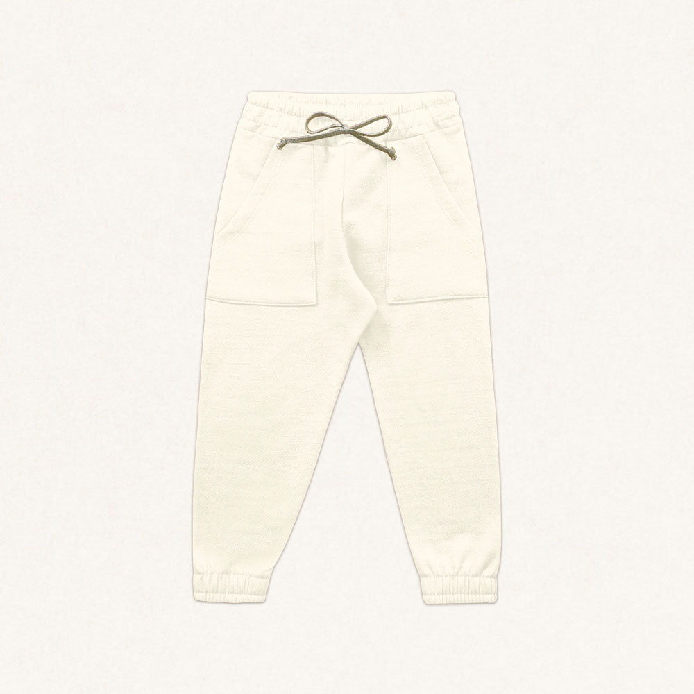 Calça Moletom Jogger com Bolso Marfim Fakini - Feminina