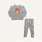 Conjunto Blusa Moletom Gola e Legging Leão Fakini - Feminino