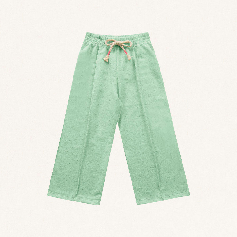Calça Malha Wide Leg Cordão Fakini - Feminina