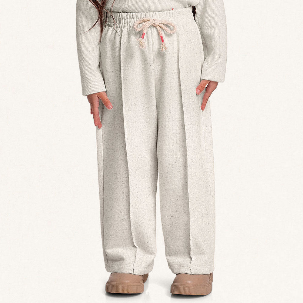Calça Malha Wide Leg Cordão Fakini - Feminina