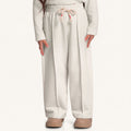 Calça Malha Wide Leg Cordão Fakini - Feminina