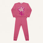 Conjunto Moletom Blusão e Calça Florescer Rosa Fakini - Feminino