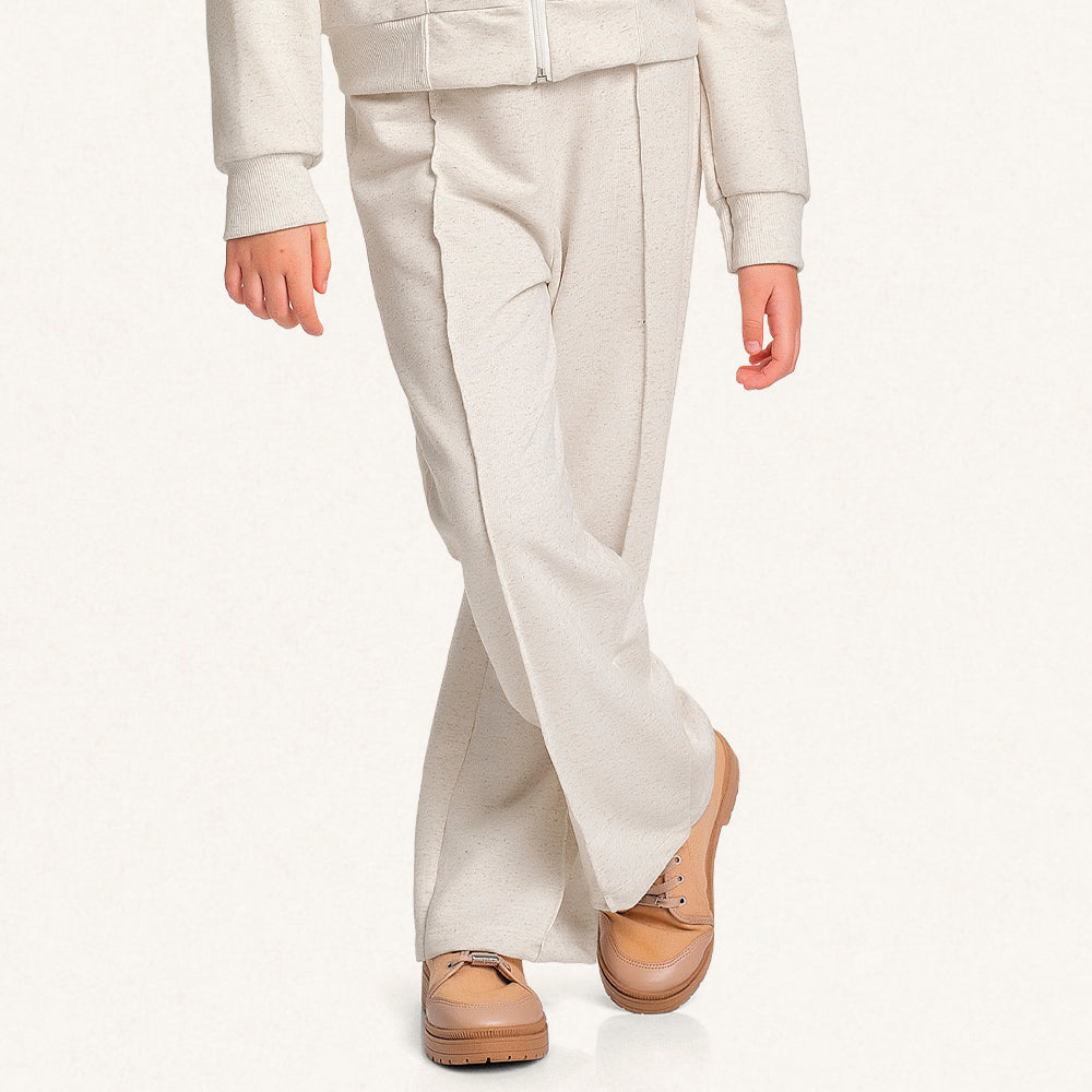 Conjunto Jaqueta e Wide Leg Malha Cru Fakini - Feminino