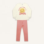 Conjunto Blusão Moletom e Legging Smile Coral Fakini - Feminino