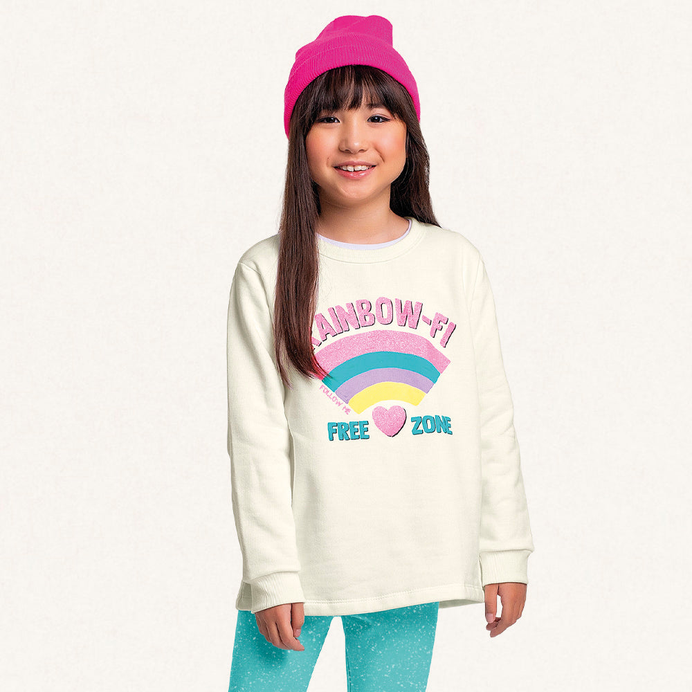 Conjunto Moletom Blusa e Legging Rainbow-Fi Fakini - Feminino