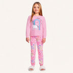 Conjunto Pijama Manga Longa Unicórnio Fakini - Feminino