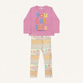 Conjunto Camiseta Mango Longa e Legging You Got This Rosa Fakini - Feminino