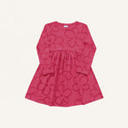 Vestido Manga Longa Malha Estampado Flores Pink Fakini - Feminino