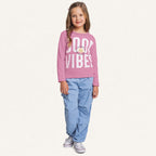 Blusinha Manga Longa Good Vibes Rosa Fakini – Feminina