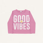 Blusinha Manga Longa Good Vibes Rosa Fakini – Feminina