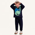 Conjunto Moletom Estampado Dinossauro Fakini - Masculino