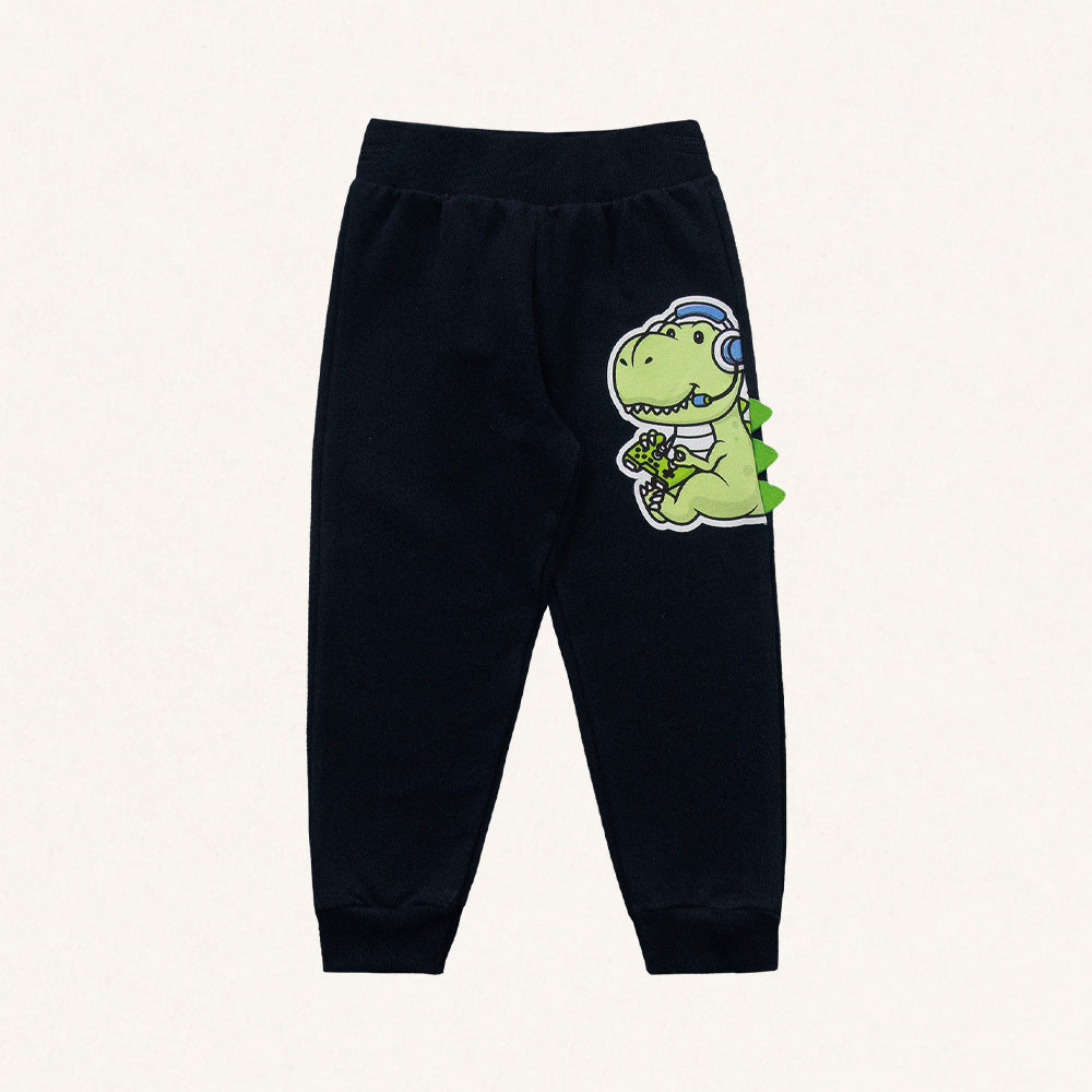 Calça Moletom Dinossauro Preta Fakini – Masculina