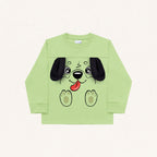 Camiseta Manga Longa Malha Verde Cachorrinho Fakini - Masculina