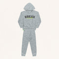 Conjunto Moletom Break Cinza com Capuz Fakini – Masculino