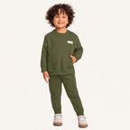 Conjunto Blusão e Calça Peluciado Verde Oliva Fakini - Masculino