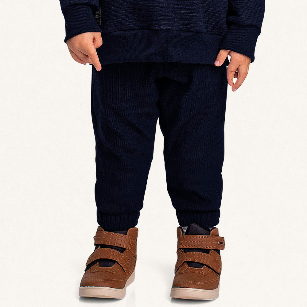 Calça Jogger Malha Trançada Bolso Fakini - Masculina