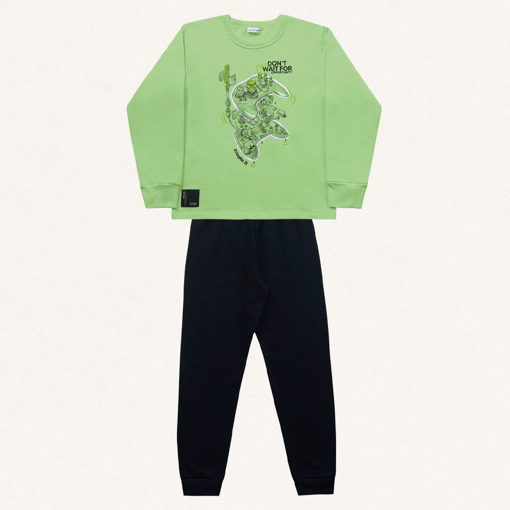 Conjunto Moletom Estampado Don't Wait For Opportunity Fakini - Masculino