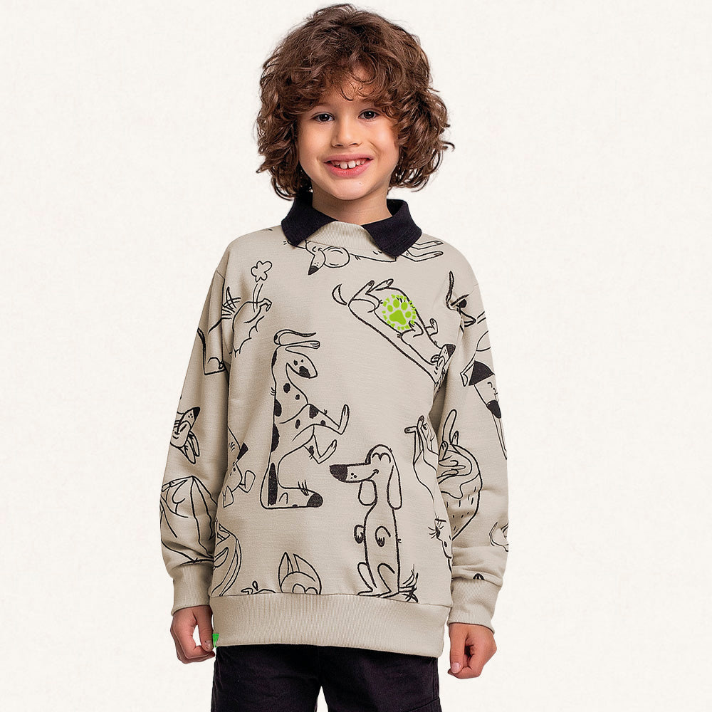 Blusa Moletom Best Friend Cachorrinho Fakini - Masculina