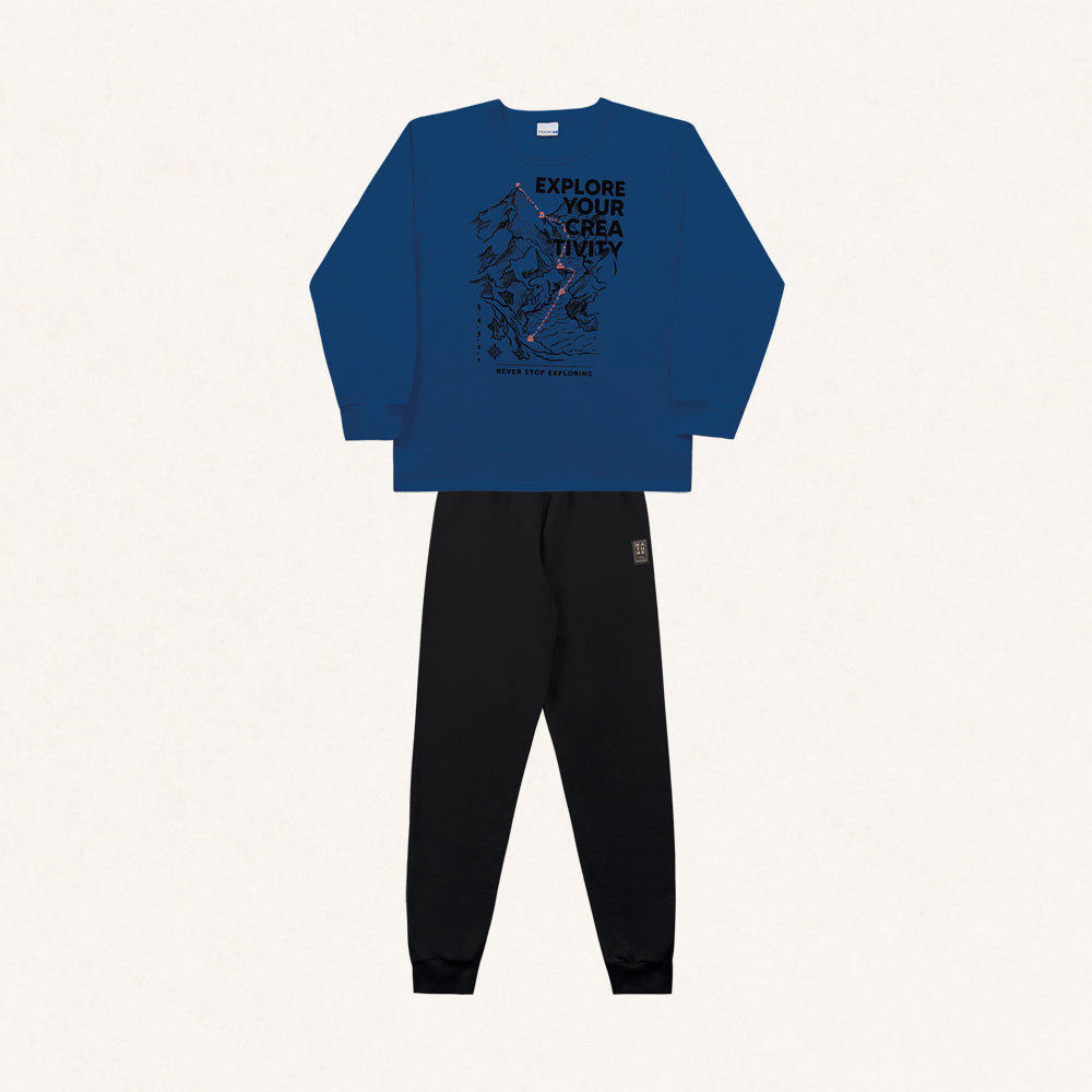 Conjunto Moletom Estampado Explore Your Creativity Fakini - Masculino