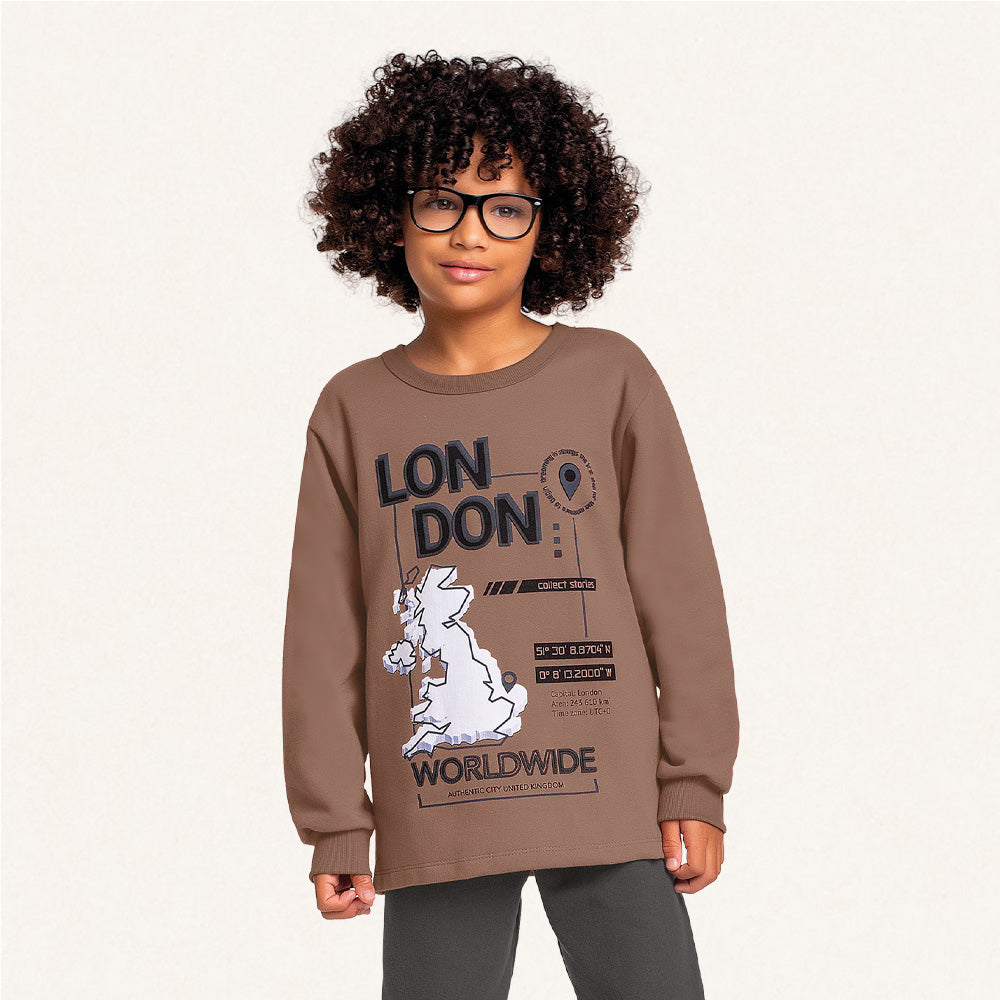 Conjunto Moletom London Marrom Fakini – Masculino