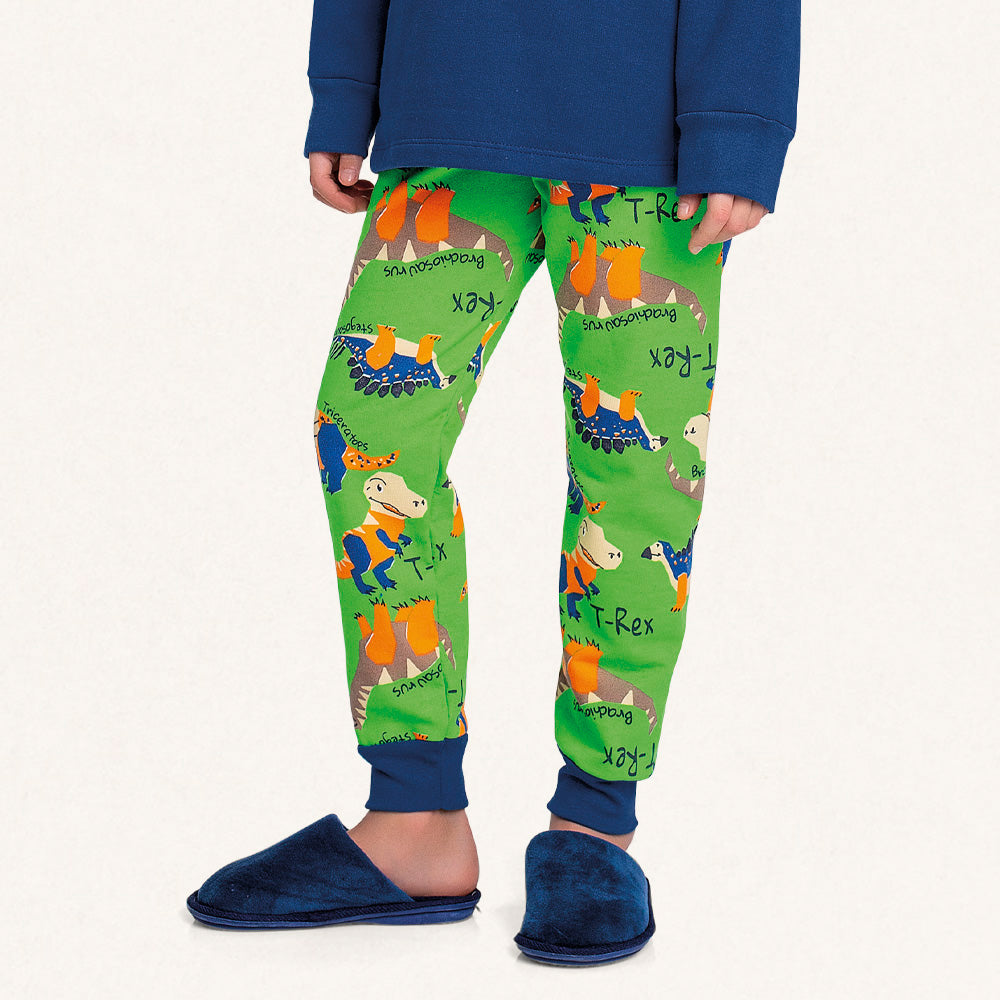 Conjunto Pijama Moletom Peluciado Dino Fakini - Masculino