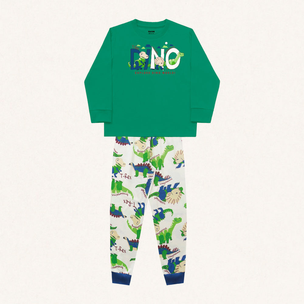 Conjunto Pijama Moletom Peluciado Dino Fakini - Masculino