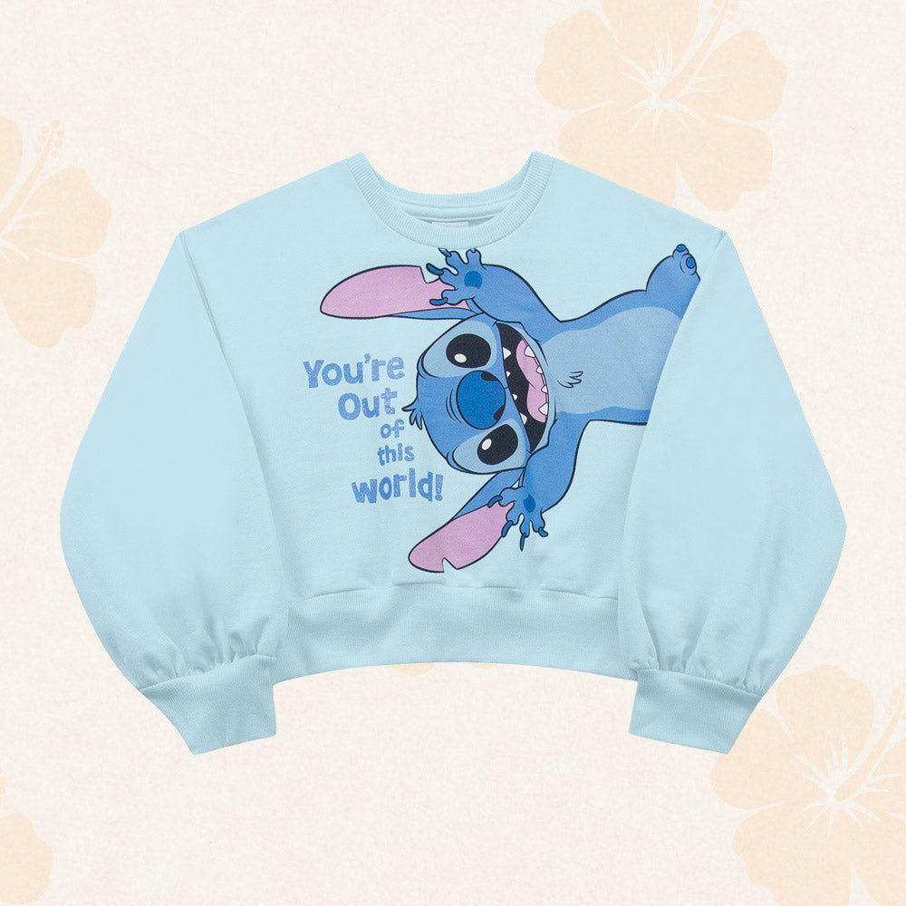 Blusa Moletom Lilo e Stitch Azul Fakini - Feminina